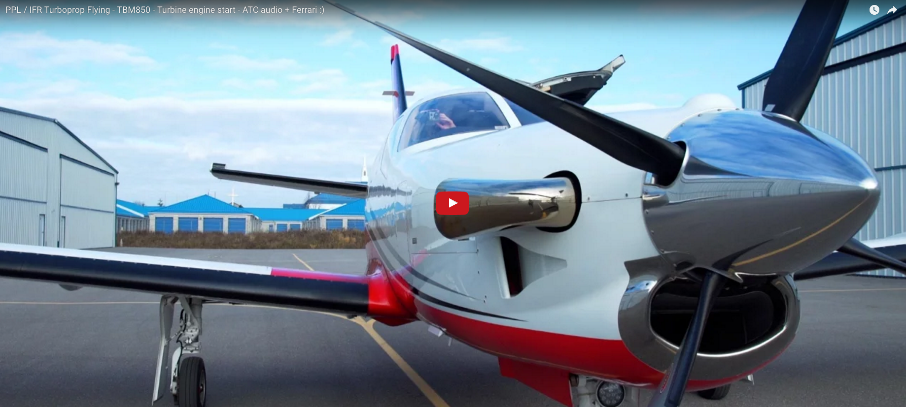 PPL / IFR Turboprop Flying – TBM850 – Turbine engine start – ATC audio + Ferrari :)
