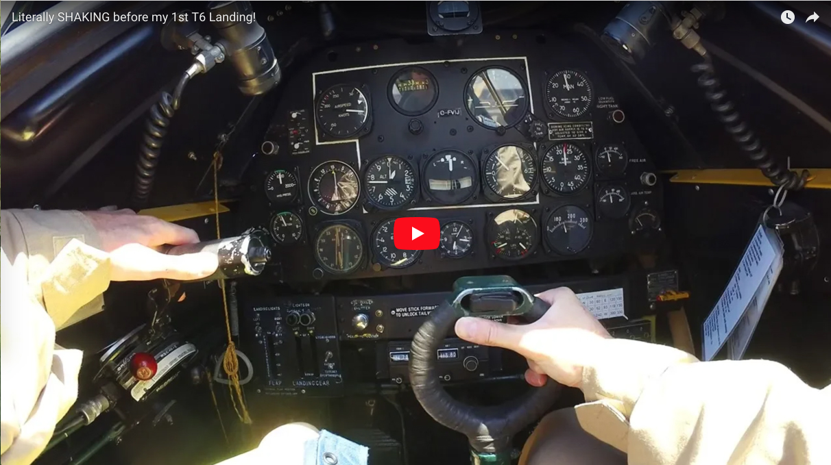 Literally SHAKING before my 1st T6 Landing!