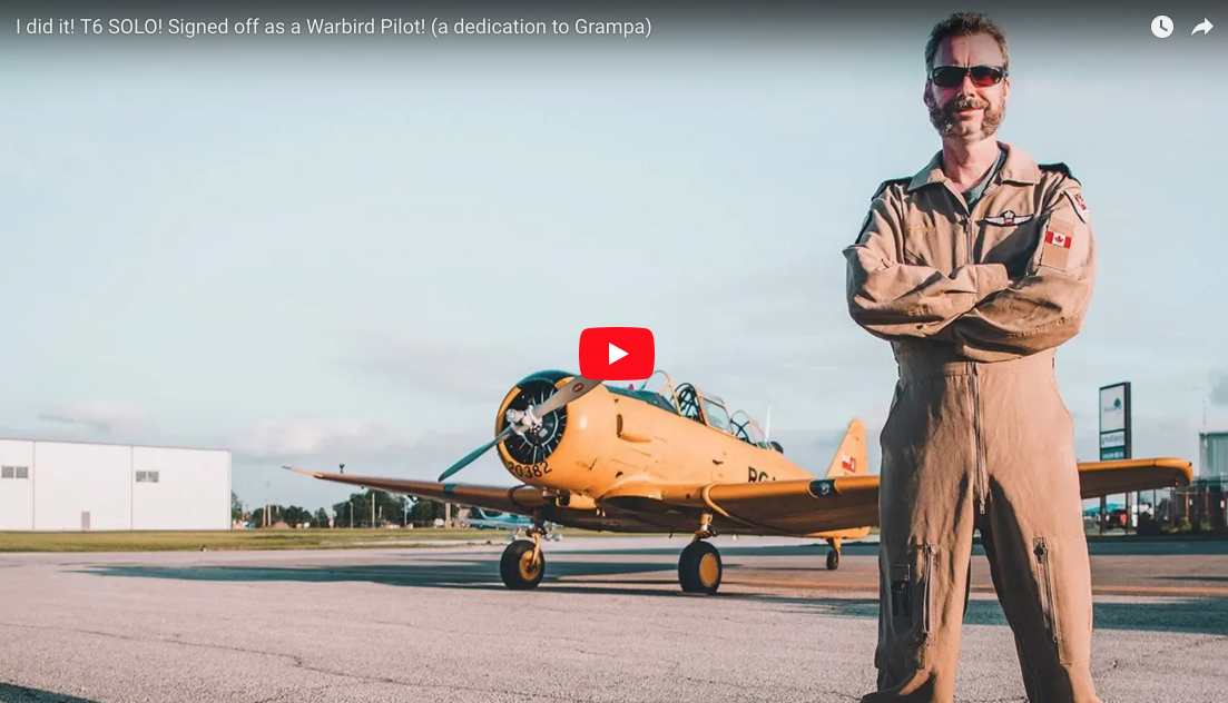 I did it! T6 SOLO! Signed off as a Warbird Pilot! (a dedication to Grampa)