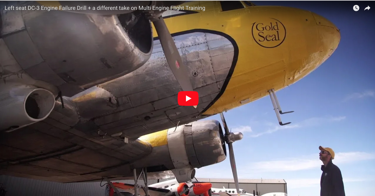 Left seat DC-3 Engine Failure Drill + a different take on Multi Engine Flight Training