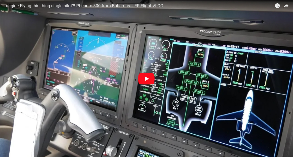 Imagine Flying this thing single pilot?! Phenom 300 from Bahamas - IFR Flight VLOG